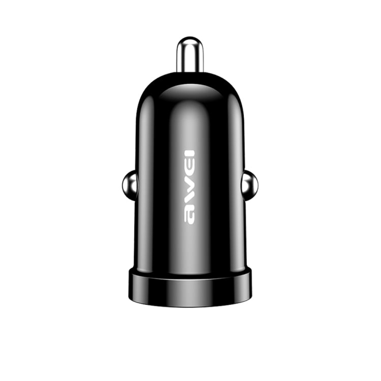 awei C-826 Mini Dual USB 2.4A Car Charger(Black) - Car Charger by awei | Online Shopping South Africa | PMC Jewellery | Buy Now Pay Later Mobicred