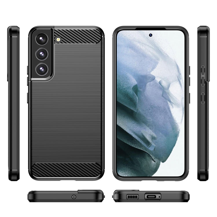 For Samsung Galaxy S23 5G Brushed Texture Carbon Fiber TPU Phone Case(Black) - free shipping - PMC TechLife - Order now!