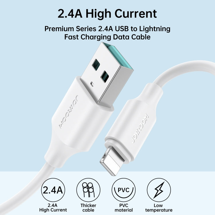 JOYROOM S-UL012A9 2.4A USB to 8 Pin Fast Charging Data Cable, Length:2m(Black) - Normal Style Cable by JOYROOM | Online Shopping South Africa | PMC Jewellery