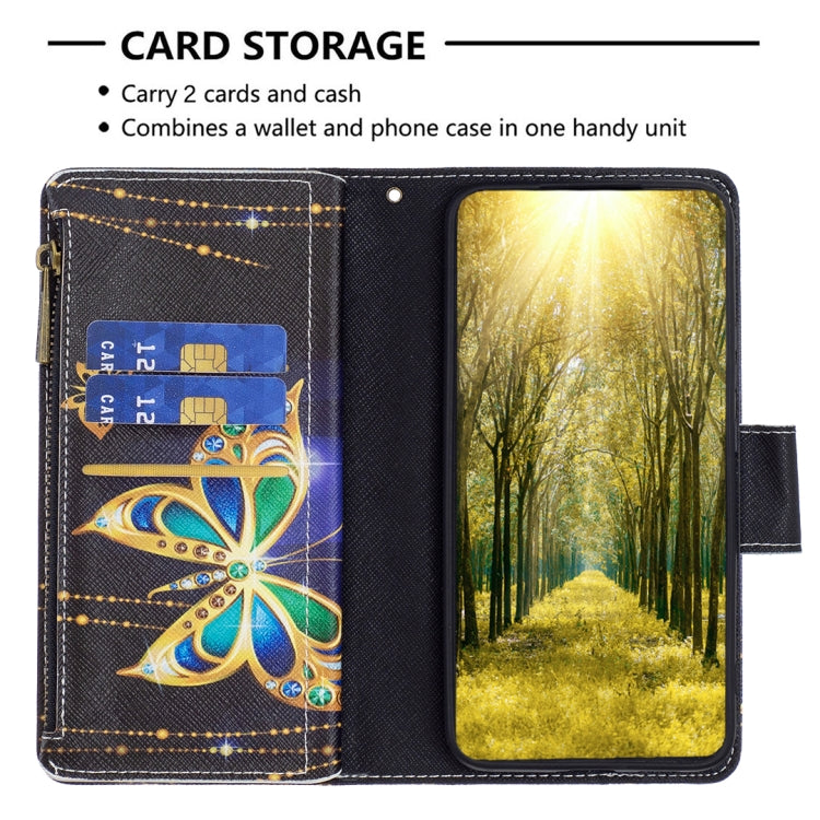 For Samsung Galaxy A14 5G Colored Drawing Pattern Zipper Leather Phone Case(Big Butterfly) - free shipping - PMC TechLife - Order now!