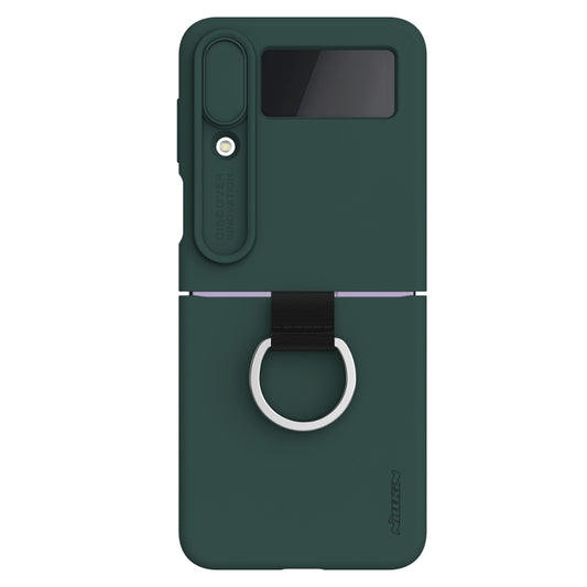 For Samsung Galaxy Z Flip4 5G NILLKIN CamShield Liquid Silicone + PC Full Coverage Case(Green) - Galaxy Z Flip4 5G Cases by NILLKIN | Online Shopping South Africa | PMC Jewellery | Buy Now Pay Later Mobicred