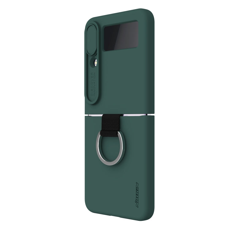 For Samsung Galaxy Z Flip4 5G NILLKIN CamShield Liquid Silicone + PC Full Coverage Case(Green) - Galaxy Z Flip4 5G Cases by NILLKIN | Online Shopping South Africa | PMC Jewellery | Buy Now Pay Later Mobicred