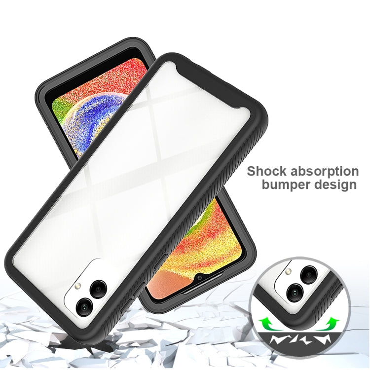 For Samsung Galaxy A04 Starry Sky Solid Color Shockproof TPU Clear PC Phone Case(Black) - free shipping - PMC TechLife - Order now!