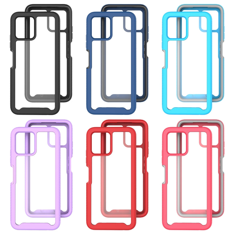 For T-Moblie Revvl 6 5G Starry Sky Solid Color Shockproof TPU Clear PC Phone Case(Black) - More Brand by PMC TechLife | Online Shopping South Africa | PMC TechLife