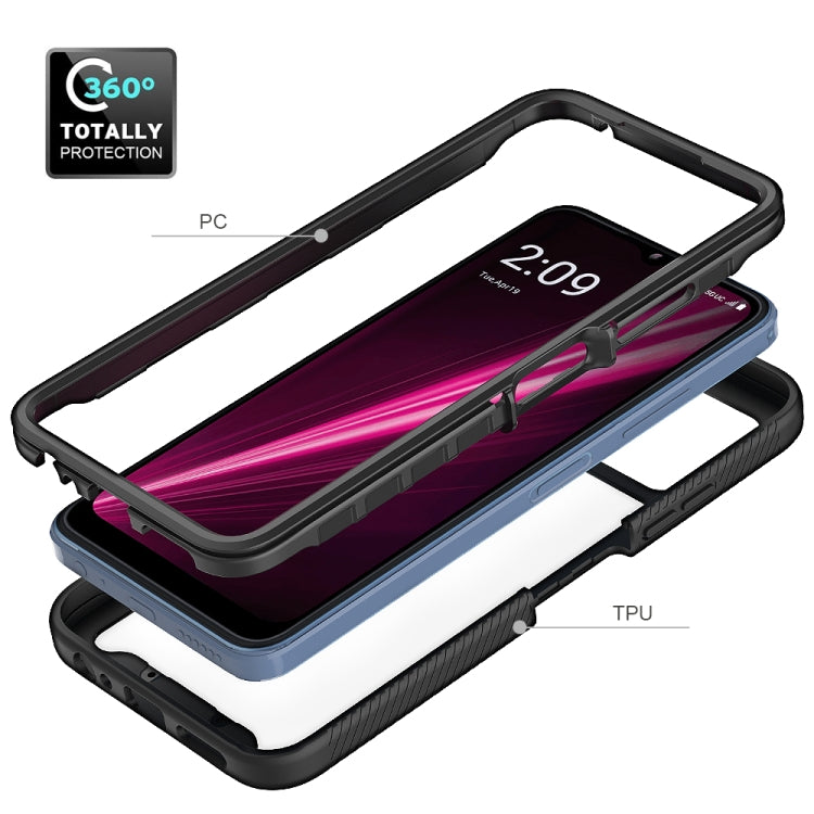 For T-Moblie Revvl 6 5G Starry Sky Solid Color Shockproof TPU Clear PC Phone Case(Black) - More Brand by PMC TechLife | Online Shopping South Africa | PMC TechLife