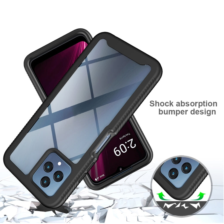 For T-Moblie Revvl 6 5G Starry Sky Solid Color Shockproof TPU Clear PC Phone Case(Black) - More Brand by PMC TechLife | Online Shopping South Africa | PMC TechLife