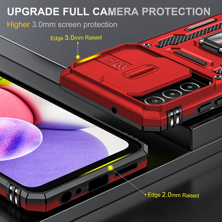 For Samsung Galaxy A03s Armor PC + TPU Camera Shield Phone Case(Red) - free shipping - PMC TechLife - Order now!