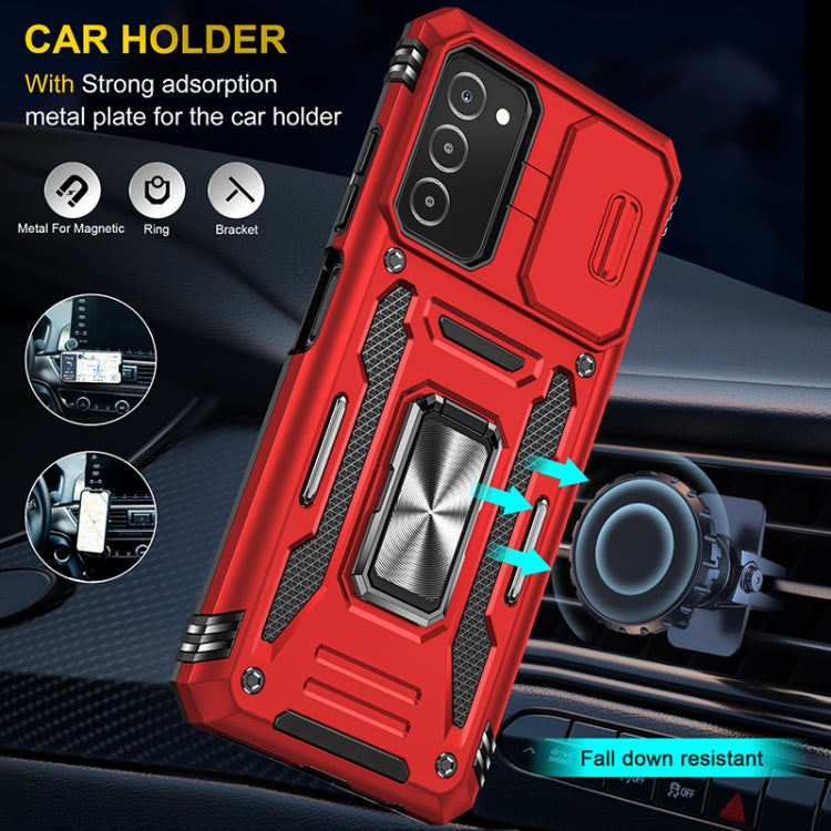 For Samsung Galaxy A03s Armor PC + TPU Camera Shield Phone Case(Red) - free shipping - PMC TechLife - Order now!