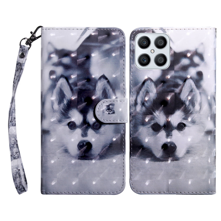 For Honor X8 4G 3D Painted Leather Phone Case(Husky) - free shipping - PMC TechLife - Order now!