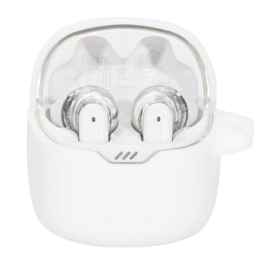 For JBL Tune Flex Earphone Silicone Protective Case(White) - JBL Earphone Case by PMC Jewellery | Online Shopping South Africa | PMC Jewellery