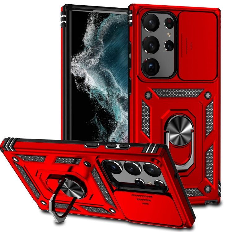 For Samsung Galaxy S23 Ultra 5G Sliding Camshield Holder Phone Case(Red) - free shipping - PMC TechLife - Order now!