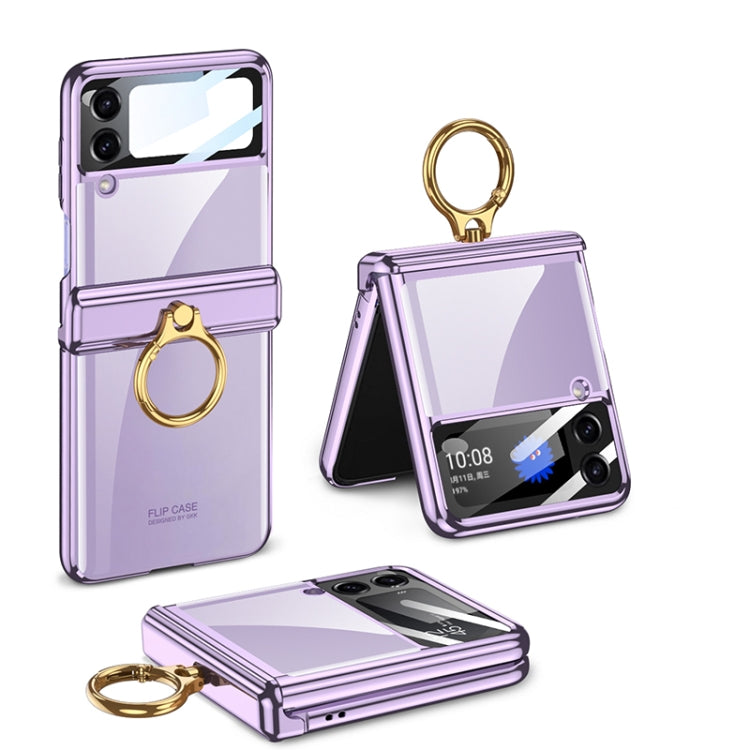For Samsung Galaxy Z Flip4 GKK Magnetic Folding Phantom Rotary Phone Case with Ring Holder(Purple) - Galaxy Z Flip4 5G Cases by GKK | Online Shopping South Africa | PMC TechLife