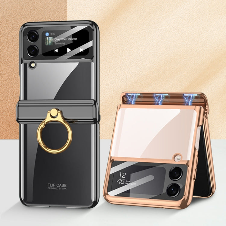 For Samsung Galaxy Z Flip4 GKK Magnetic Folding Phantom Rotary Phone Case with Ring Holder(Black) - Galaxy Z Flip4 5G Cases by GKK | Online Shopping South Africa | PMC TechLife
