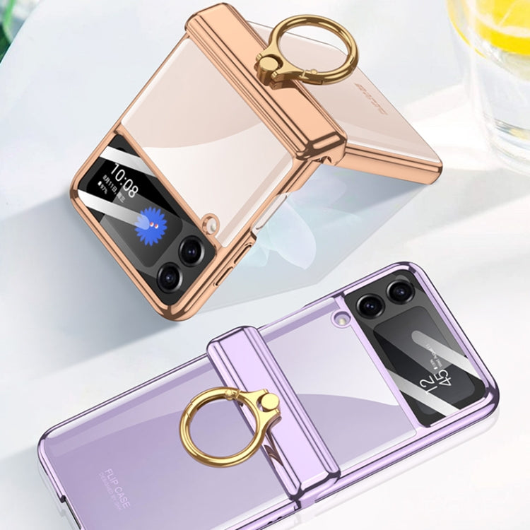 For Samsung Galaxy Z Flip4 GKK Magnetic Folding Phantom Rotary Phone Case with Ring Holder(Black) - Galaxy Z Flip4 5G Cases by GKK | Online Shopping South Africa | PMC TechLife