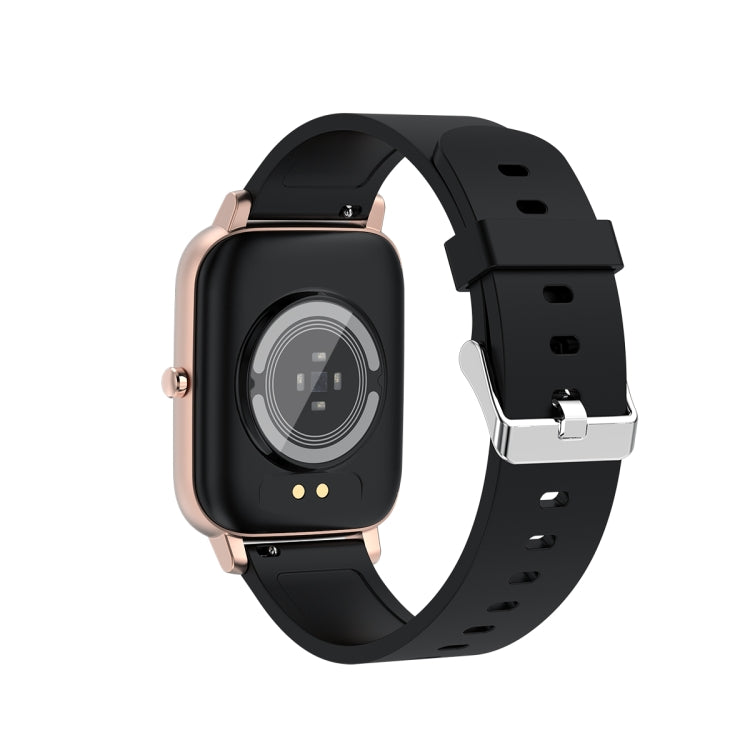 Ochstin 5H80 1.69 inch Square Screen Silicone Strap Heart Rate Blood Oxygen Monitoring Bluetooth Smart Watch(Black+Gold) - Smart Watches by OCHSTIN | Online Shopping South Africa | PMC Jewellery | Buy Now Pay Later Mobicred