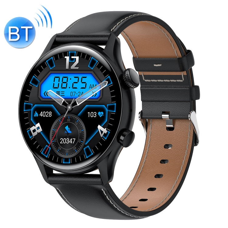 Ochstin 5HK8 Pro 1.36 inch Round Screen Blood Oxygen Blood Pressure Monitoring Bluetooth Smart Watch, Strap:Leather(Black) - Smart Watches by OCHSTIN | Online Shopping South Africa | PMC Jewellery | Buy Now Pay Later Mobicred