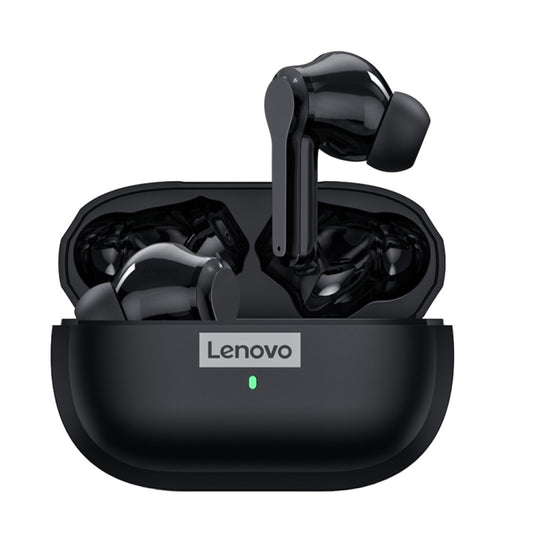 Lenovo LP1S TWS Wireless Bluetooth 5.0 Waterproof Sport Noise Reduction HIFI Bass Earphone with Mic(Black) - TWS Earphone by Lenovo | Online Shopping South Africa | PMC Jewellery | Buy Now Pay Later Mobicred