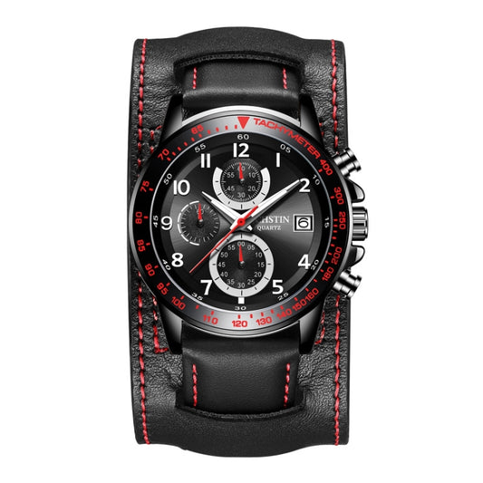 Ochstin 7233 Multifunctional Business Leather Wrist Wrist Waterproof Quartz Watch(Black+Red) - Leather Strap Watches by OCHSTIN | Online Shopping South Africa | PMC Jewellery | Buy Now Pay Later Mobicred