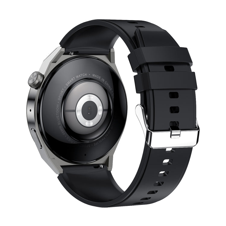 Ochstin 5HK46P 1.36 inch Round Screen Silicone Strap Smart Watch with Bluetooth Call Function(Silver+Black) - free shipping - PMC TechLife - Order now!