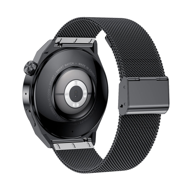 Ochstin 5HK46P 1.36 inch Round Screen Steel Strap Smart Watch with Bluetooth Call Function(Black) - free shipping - PMC TechLife - Order now!