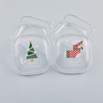 For Samsung Galaxy Buds Live Christmas Transparent TPU Earphone Case(Christmas Socks) - Samsung Earphone Case by PMC Jewellery | Online Shopping South Africa | PMC Jewellery