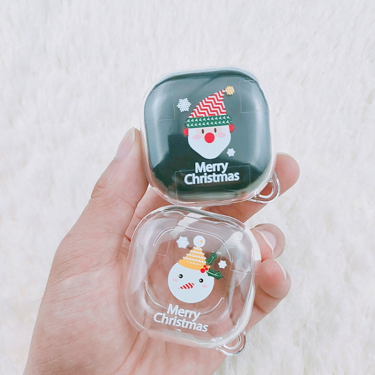 For Samsung Galaxy Buds Live Christmas Transparent TPU Earphone Case(Snowman) - Samsung Earphone Case by PMC Jewellery | Online Shopping South Africa | PMC Jewellery