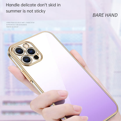 For iPhone 14 Pro Max SULADA Iridescence Series Plating Transparent Gradient Phone Case(Gold) - iPhone 14 Pro Max Cases by SULADA | Online Shopping South Africa | PMC Jewellery | Buy Now Pay Later Mobicred