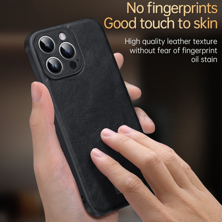 For iPhone 14 SULADA Shockproof TPU + Handmade Leather Phone Case(Black) - iPhone 14 Cases by SULADA | Online Shopping South Africa | PMC TechLife | Buy Now Pay Later Mobicred