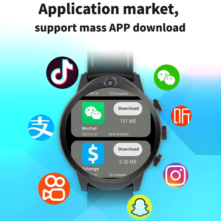 Rogbid Brave 2 1.45 inch TFT Screen Android 9.0 LTE 4G Smart Watch, Support Face Recognition(Black) - Smart Watches by Rogbid | Online Shopping South Africa | PMC Jewellery | Buy Now Pay Later Mobicred