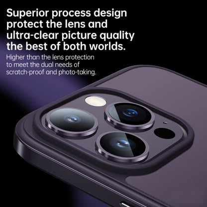 For iPhone 14 Pro SULADA Metal Frame + Nano Glass + TPU Phone Case(Dark Purple) - iPhone 14 Pro Cases by SULADA | Online Shopping South Africa | PMC Jewellery