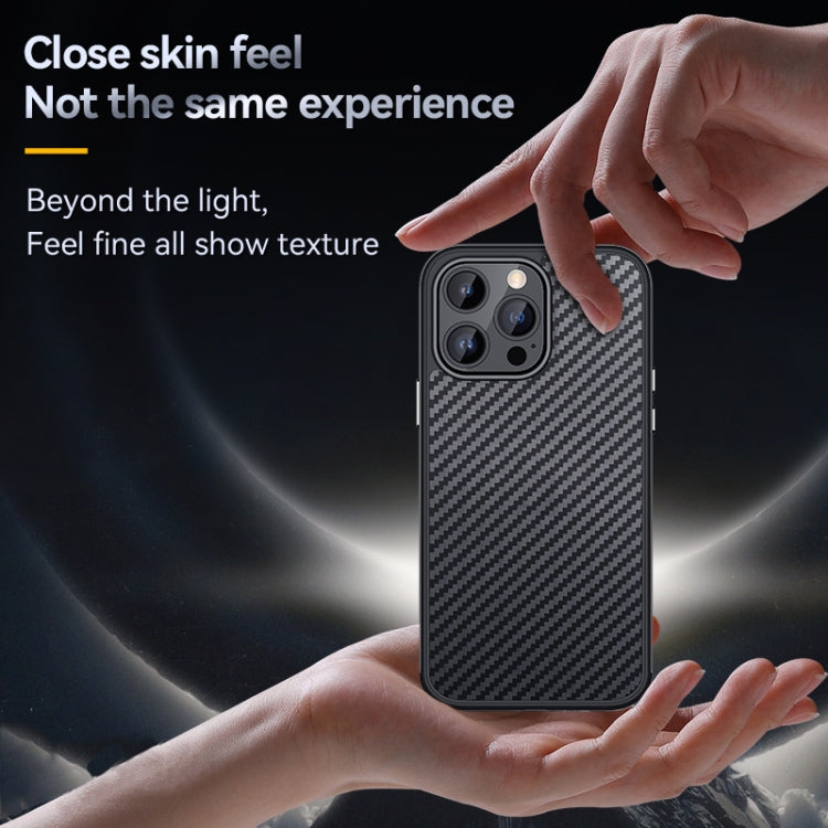 For iPhone 14 Plus SULADA Carbon Fiber Textured Shockproof Metal + TPU Frame Case(Dark Blue) - iPhone 14 Plus Cases by SULADA | Online Shopping South Africa | PMC TechLife | Buy Now Pay Later Mobicred