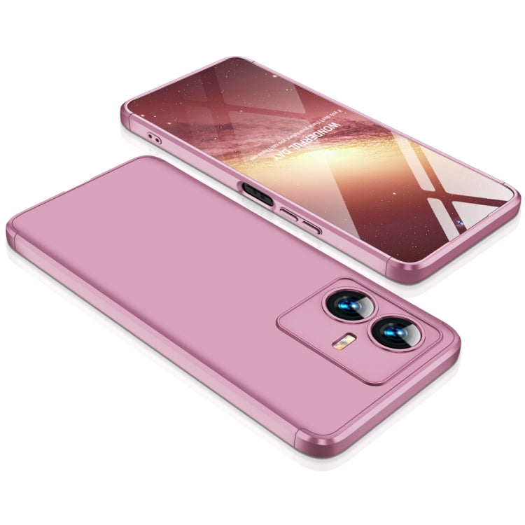 For vivo Y22 / Y22s GKK Three Stage Splicing Full Coverage PC Phone Case(Rose Gold) - vivo Cases by GKK | Online Shopping South Africa | PMC TechLife | Buy Now Pay Later Mobicred