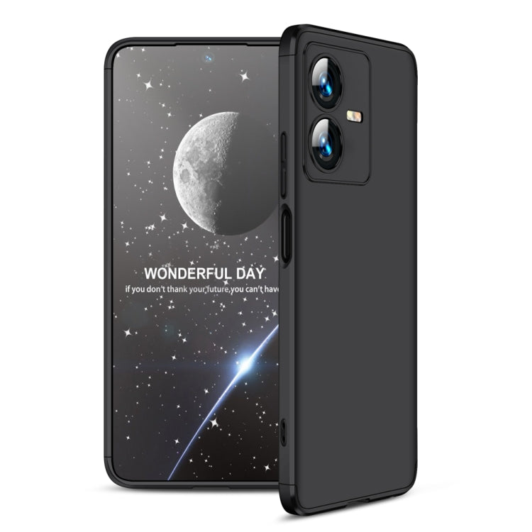 For vivo Y22 / Y22s GKK Three Stage Splicing Full Coverage PC Phone Case(Black) - vivo Cases by GKK | Online Shopping South Africa | PMC TechLife | Buy Now Pay Later Mobicred