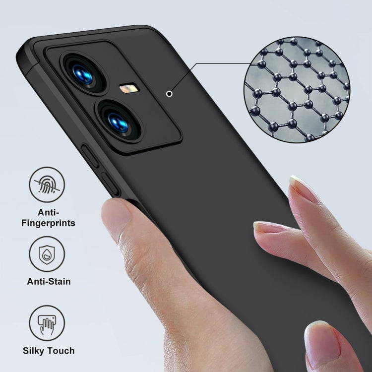 For vivo Y22 / Y22s GKK Three Stage Splicing Full Coverage PC Phone Case(Black) - vivo Cases by GKK | Online Shopping South Africa | PMC TechLife | Buy Now Pay Later Mobicred