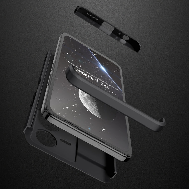 For vivo Y22 / Y22s GKK Three Stage Splicing Full Coverage PC Phone Case(Black) - vivo Cases by GKK | Online Shopping South Africa | PMC TechLife | Buy Now Pay Later Mobicred