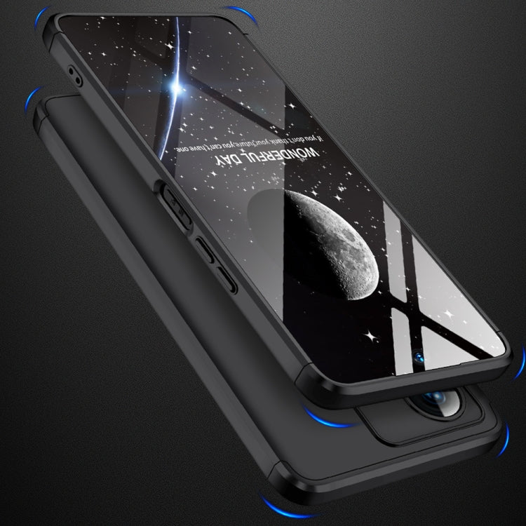 For vivo Y22 / Y22s GKK Three Stage Splicing Full Coverage PC Phone Case(Black) - vivo Cases by GKK | Online Shopping South Africa | PMC TechLife | Buy Now Pay Later Mobicred