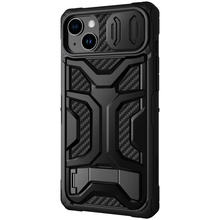 For iPhone 14 Plus NILLKIN Sliding Camera Cover Design TPU + PC Magnetic Phone Case(Black) - iPhone 14 Plus Cases by NILLKIN | Online Shopping South Africa | PMC TechLife | Buy Now Pay Later Mobicred