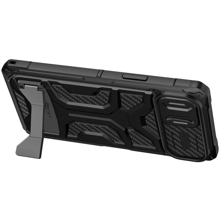 For iPhone 14 Plus NILLKIN Sliding Camera Cover Design TPU + PC Magnetic Phone Case(Black) - iPhone 14 Plus Cases by NILLKIN | Online Shopping South Africa | PMC TechLife | Buy Now Pay Later Mobicred
