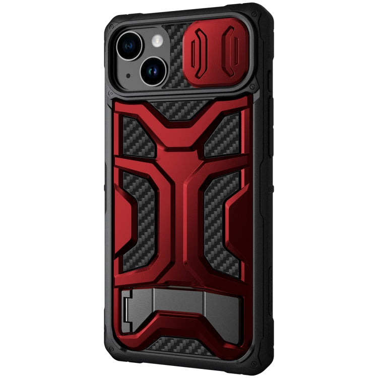 For iPhone 14 Plus NILLKIN Sliding Camera Cover Design TPU + PC Magnetic Phone Case(Red) - iPhone 14 Plus Cases by NILLKIN | Online Shopping South Africa | PMC Jewellery | Buy Now Pay Later Mobicred