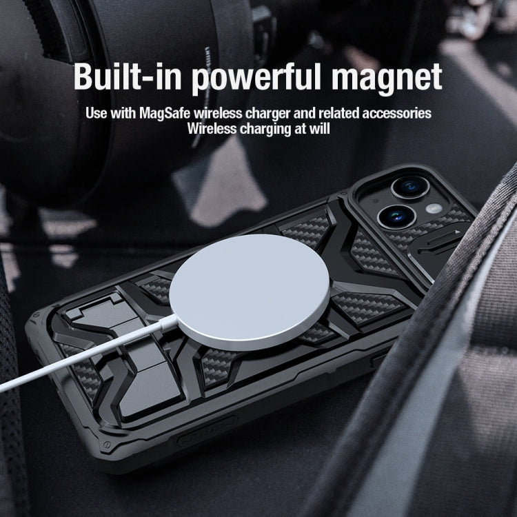 For iPhone 14 Plus NILLKIN Sliding Camera Cover Design TPU + PC Magnetic Phone Case(Black) - iPhone 14 Plus Cases by NILLKIN | Online Shopping South Africa | PMC TechLife | Buy Now Pay Later Mobicred