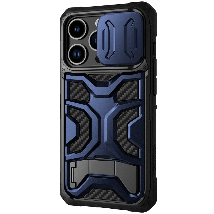 For iPhone 14 Pro NILLKIN Sliding Camera Cover Design TPU + PC Magnetic Phone Case(Blue) - iPhone 14 Pro Cases by NILLKIN | Online Shopping South Africa | PMC Jewellery | Buy Now Pay Later Mobicred