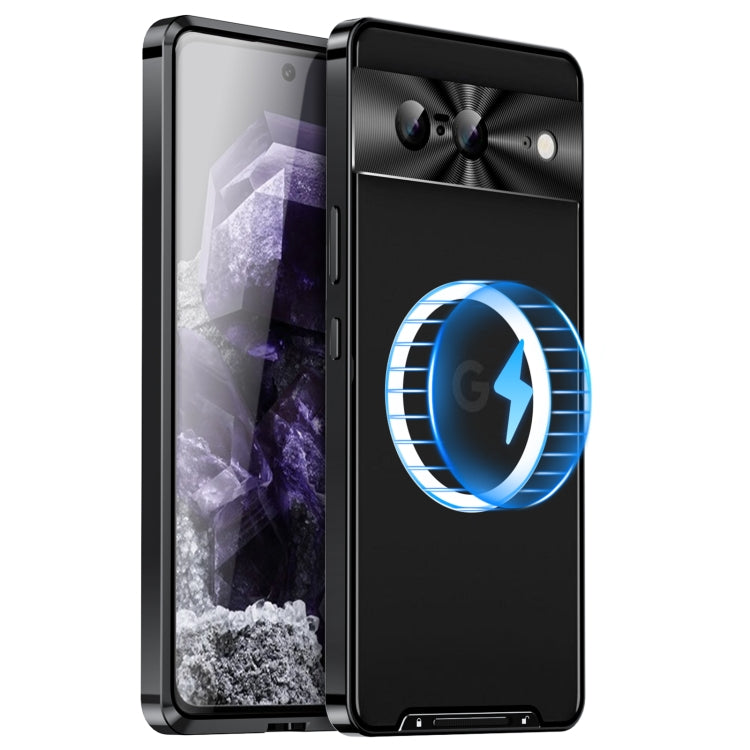 For Google Pixel 8 MagSafe Magnetic Frosted Metal Phone Case(Black) - free shipping - PMC TechLife - Order now!