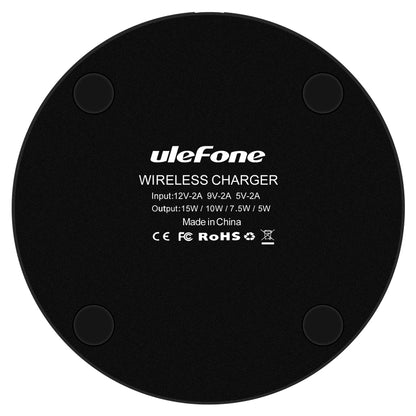 Ulefone UF005 15W Round Fast Charging Qi Wireless Charger(Black) - Wireless Charger by Ulefone | Online Shopping South Africa | PMC Jewellery | Buy Now Pay Later Mobicred