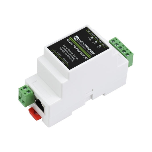 Waveshare Din Rail RS485 to RJ45 Serial Server with POE Function - Mini PC Accessories by WAVESHARE | Online Shopping South Africa | PMC Jewellery