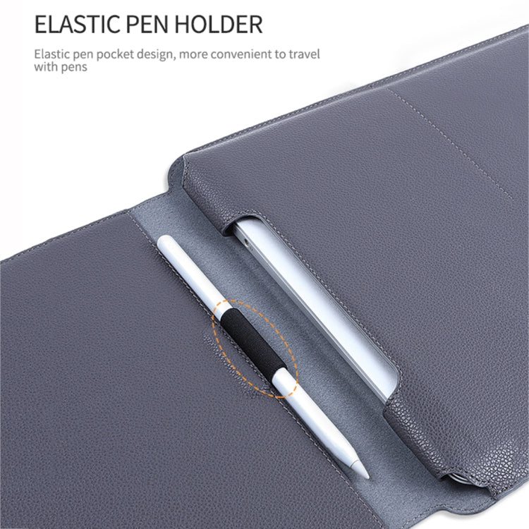 For MacBook 15 / 16 inch PU Leather 4 in 1 Laptop Bag with Functional Bracket(Rose Gold) - Protective Bags by PMC TechLife | Online Shopping South Africa | PMC TechLife