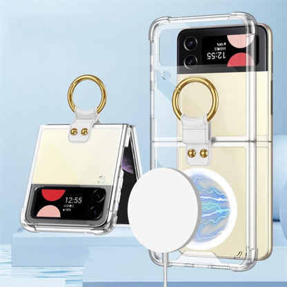 For Samsung Galaxy Z Flip4 GKK MagSafe Airbag Shockproof Phone Case with Ring Holder(Transparent) - Galaxy Z Flip4 5G Cases by GKK | Online Shopping South Africa | PMC Jewellery