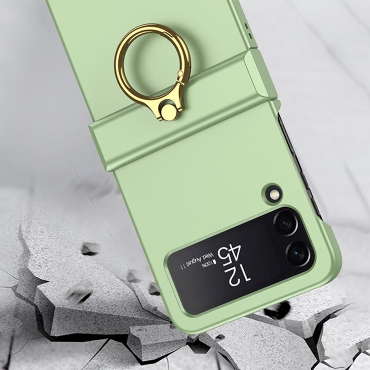 For Samsung Galaxy Z Flip4 GKK Ultrathin Hinge Full Coverage Phone Case with Ring Holder(Green) - Galaxy Z Flip4 5G Cases by GKK | Online Shopping South Africa | PMC Jewellery