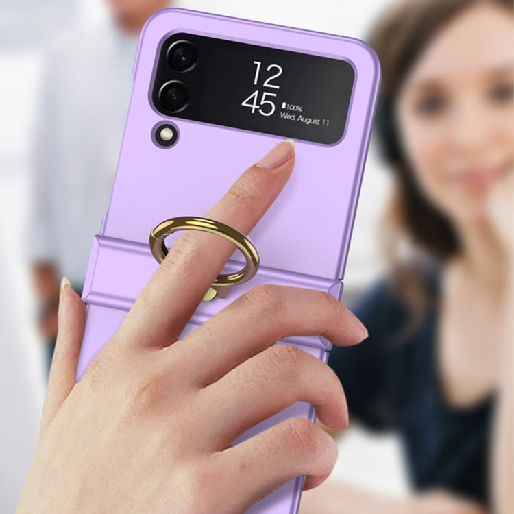 For Samsung Galaxy Z Flip4 GKK Ultrathin Hinge Full Coverage Phone Case with Ring Holder(Green) - free shipping - PMC TechLife - Order now!