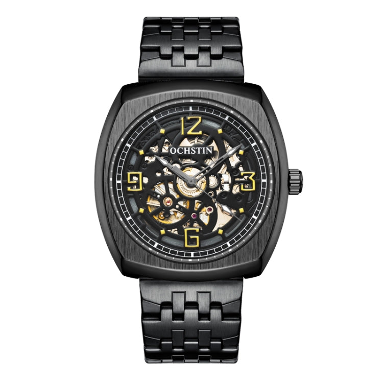 OCHSTIN 7262 Masterpiece Series Mechanical Steel Band Men Watch(Black Gold) - Metal Strap Watches by OCHSTIN | Online Shopping South Africa | PMC Jewellery | Buy Now Pay Later Mobicred