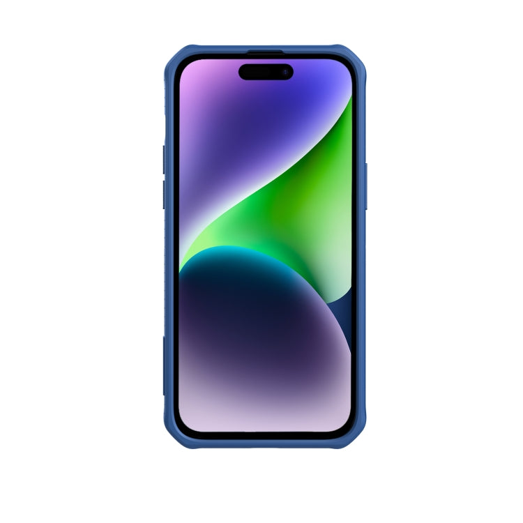 For iPhone 14 Pro Max NILLKIN Full Coverage Phone Case with Wrist Strap(Blue) - iPhone 14 Pro Max Cases by NILLKIN | Online Shopping South Africa | PMC Jewellery | Buy Now Pay Later Mobicred